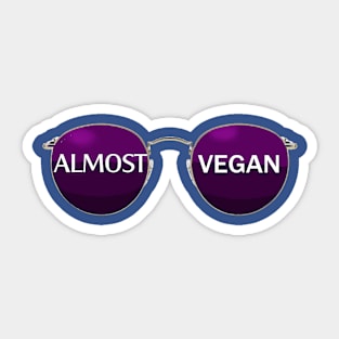 Almost Vegan - Glasses Sticker